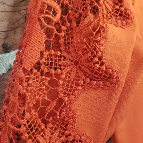 Zara Red Lace Dress XS - Picture 3 of 13